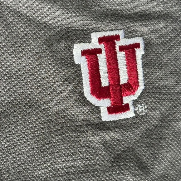 Peter‎ Millar Indiana University Hoosiers Crown Comfort Quarter Zip Sz XL Gray - Picture 4 of 6